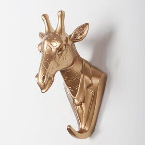 Giraffe head wall decorative hook
